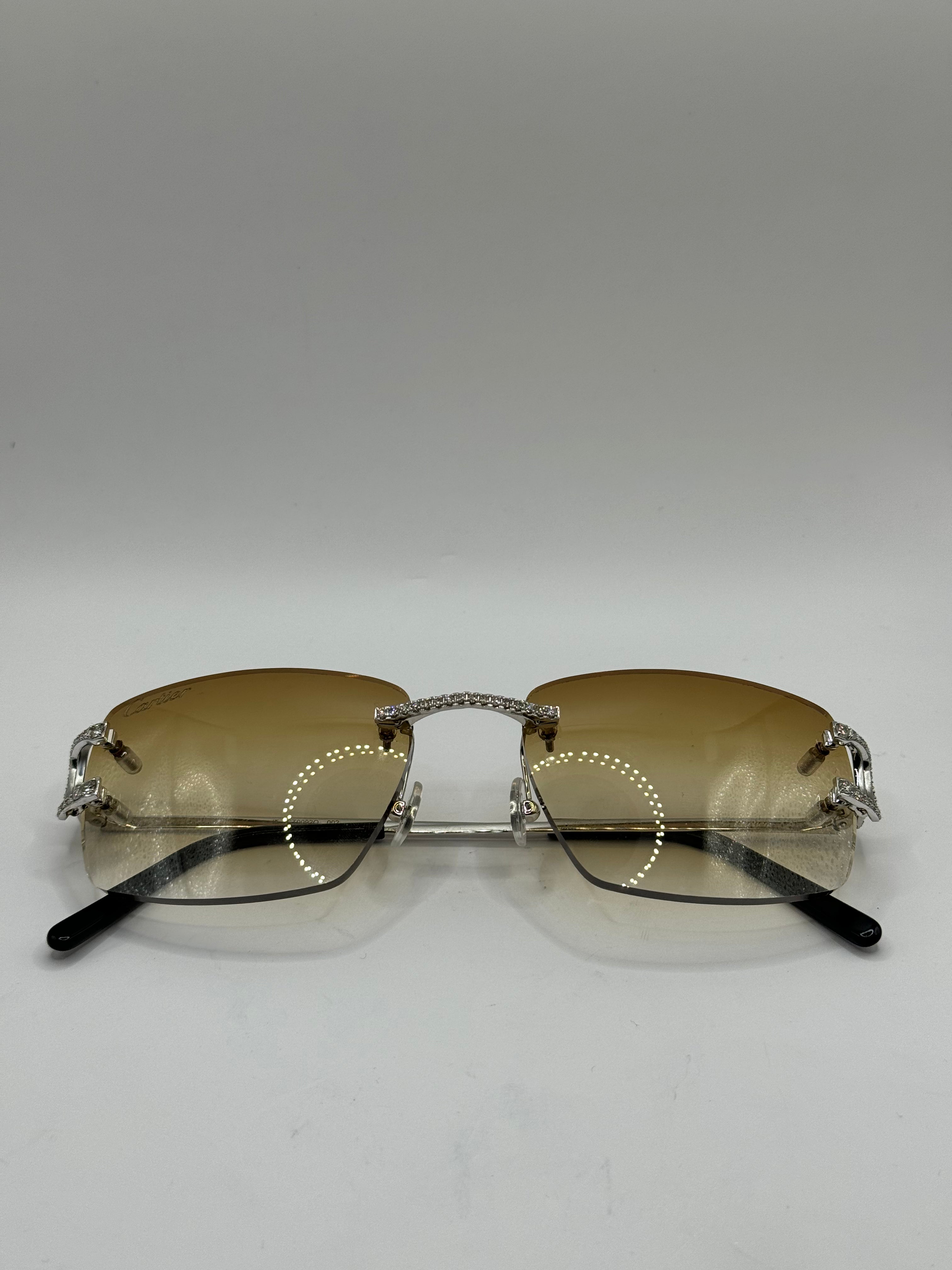 Custom Diamond Cartier C Sunglasses