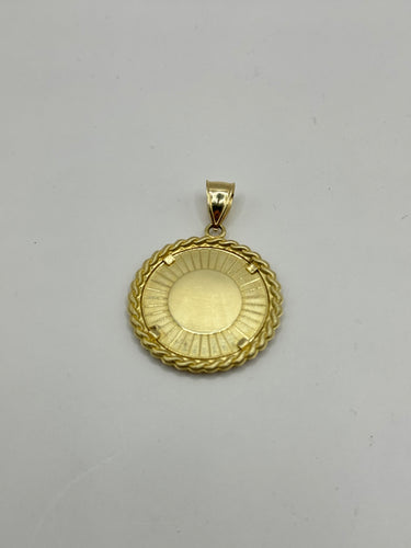 10k Photo Pendant Rope Style