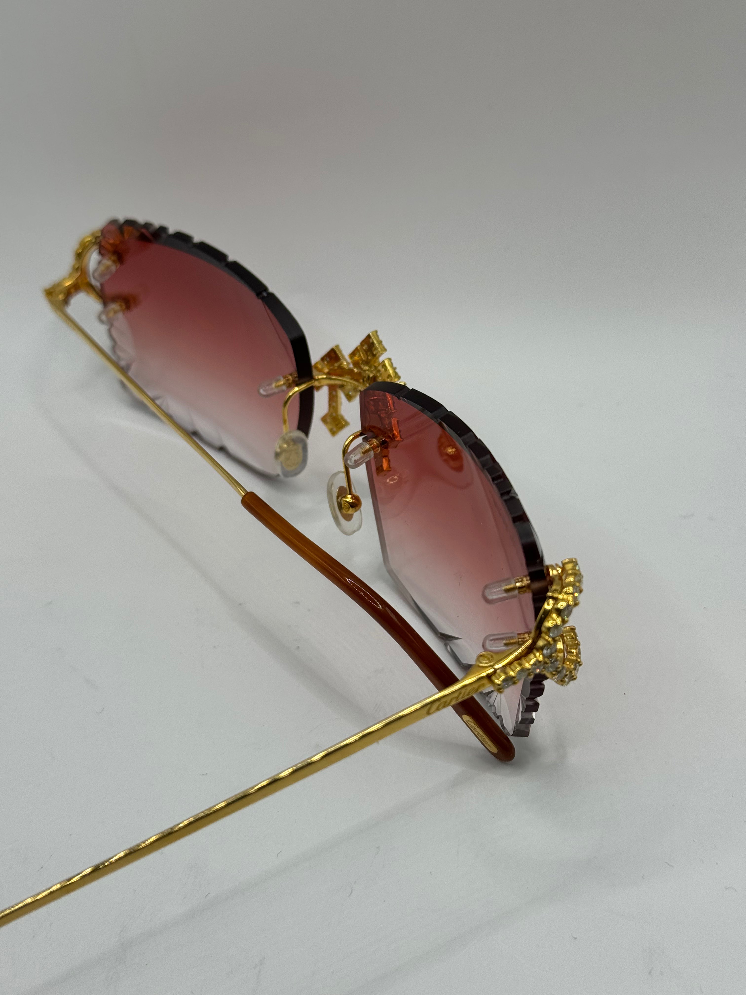 Custom Diamond Cross Cartier Sunglasses