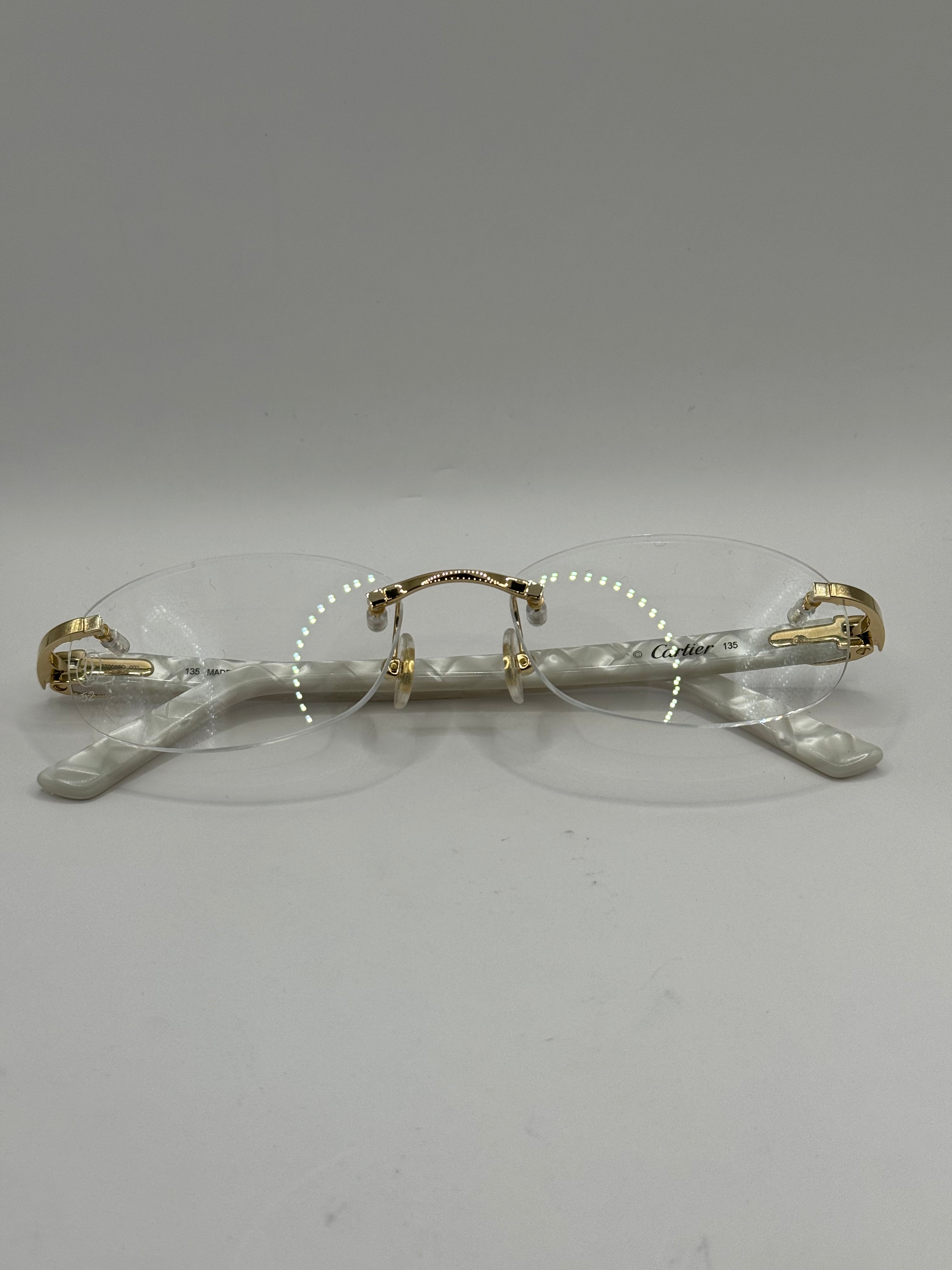 Cartier Pearl Sticks Clear sunglasses