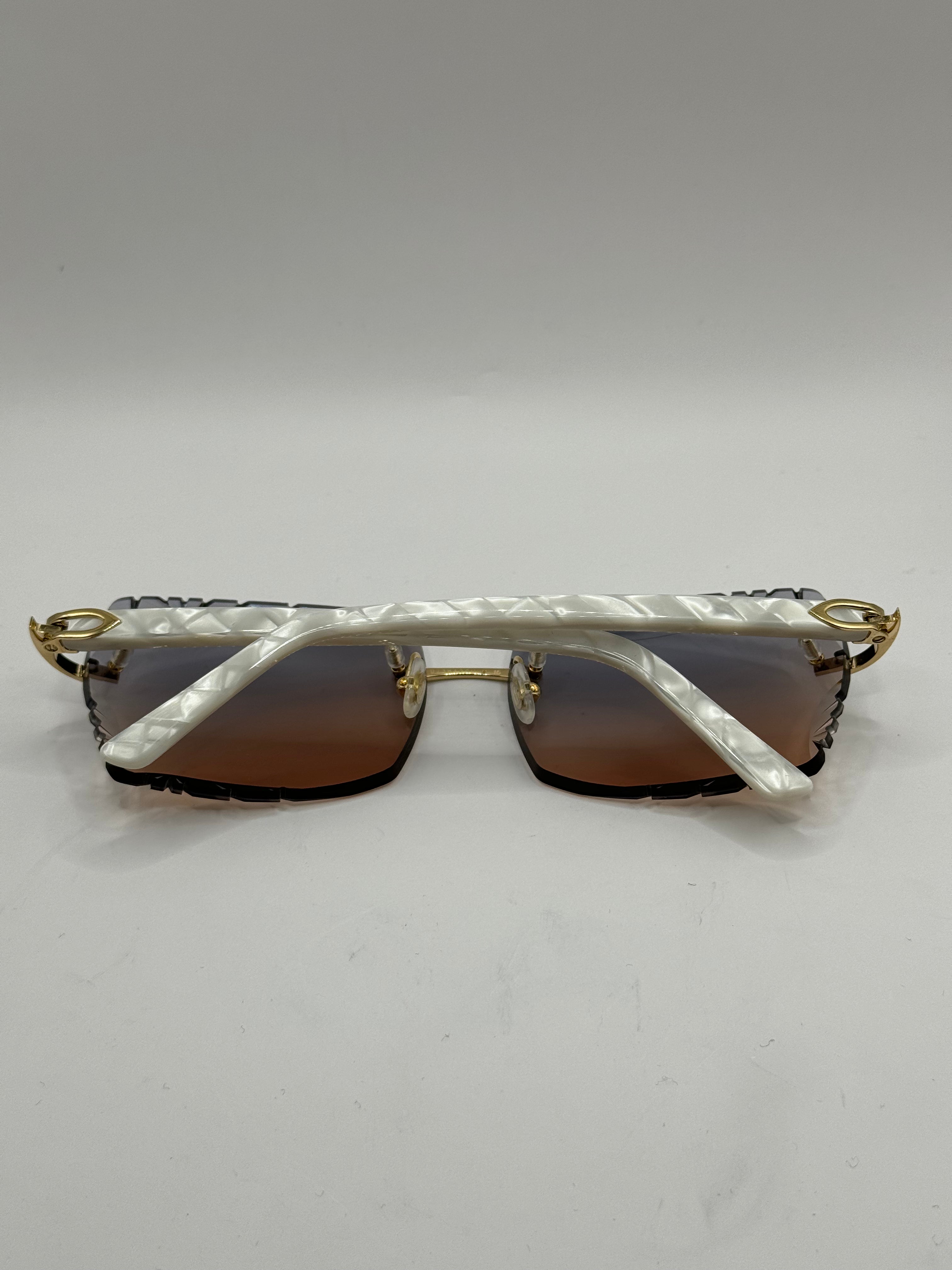 Custom Cartier pearl sticks Sunglasses
