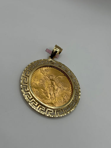 CENTENARIO 50 PASO COIN WITH 14K FANCY BEZEL