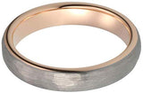 4mm 6mm 8mm Silver/Black/Rose Gold Hammered Tungsten Rings - Galaxy Opal Stone Inlay Matte Finish Comfort Fit