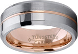 Rose Tone Tungsten Carbide Comfort Fit 8mm