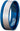 Tungsten Blue Side Groove Mens Ring Brushed Flat Edges 8mm Comfort Fit