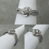 14k Engagement Ring 3 stone style.50ctw