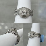 14k Engagement ring set princess cut .65ctw