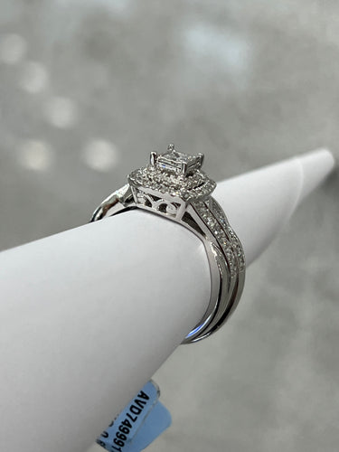 14k Engagement ring set princess cut .65ctw