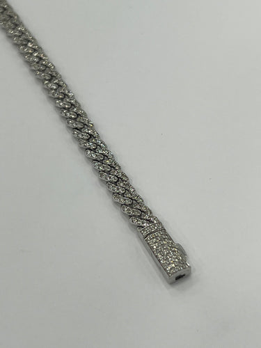 14k Miami Cuban bracelet 3.45ctw