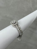 10k Engagement Ring set Halo 1.50ctw